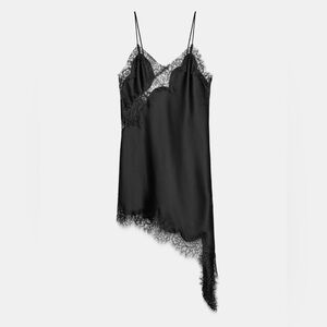 Zara Black Lace Trim Dress